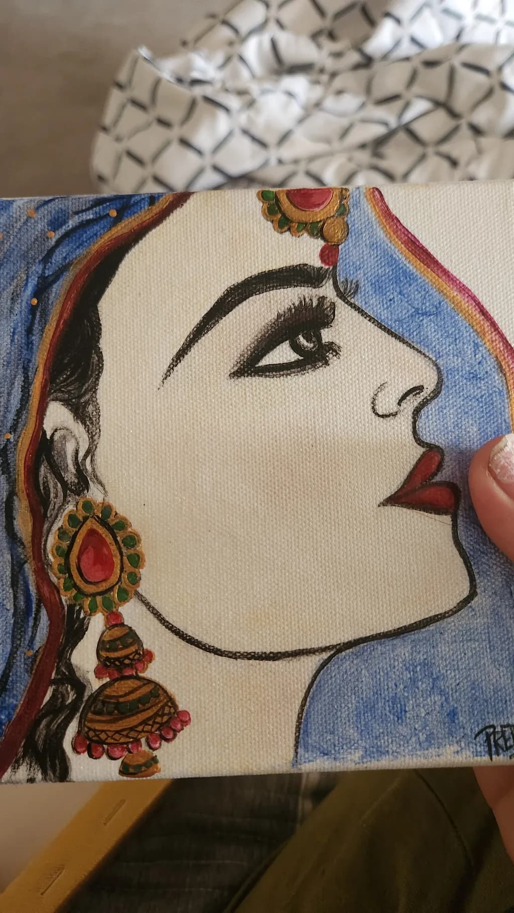 Profile of Woman with Jewelry