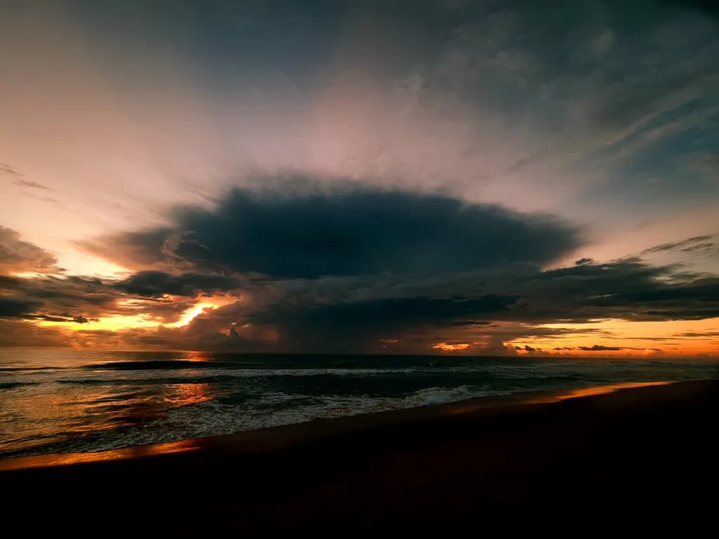 Sunset Over Ocean Beach