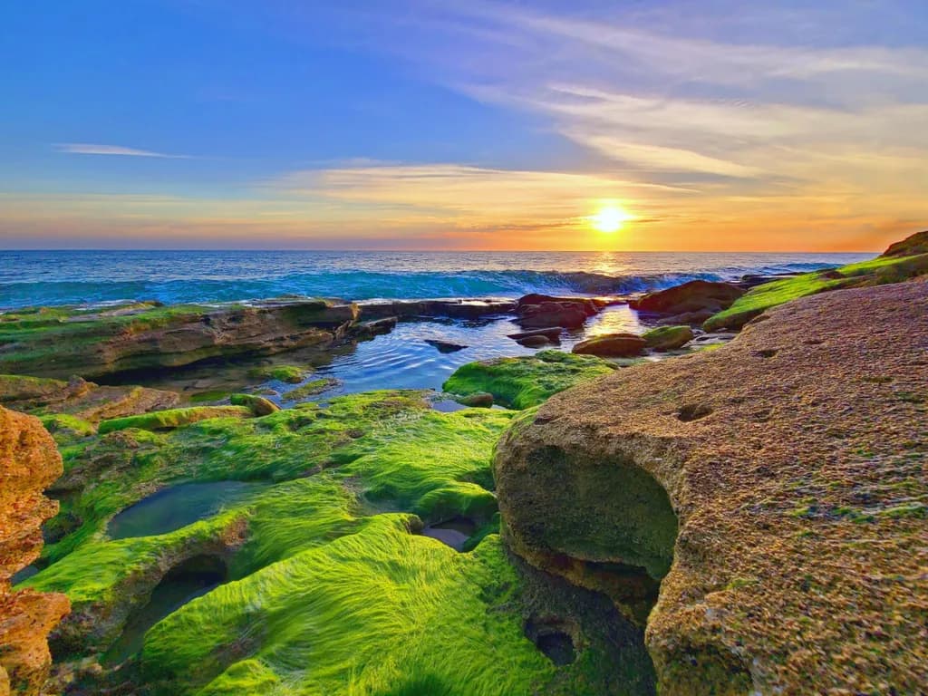Coastal Rock Pools Sunset