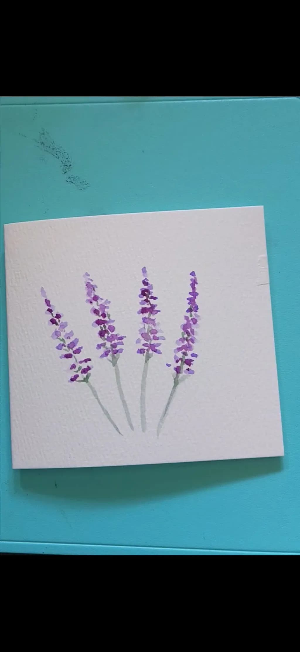 Lavender Stems Watercolor