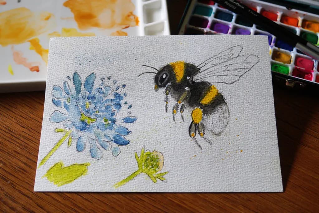 Bee and Flower Study