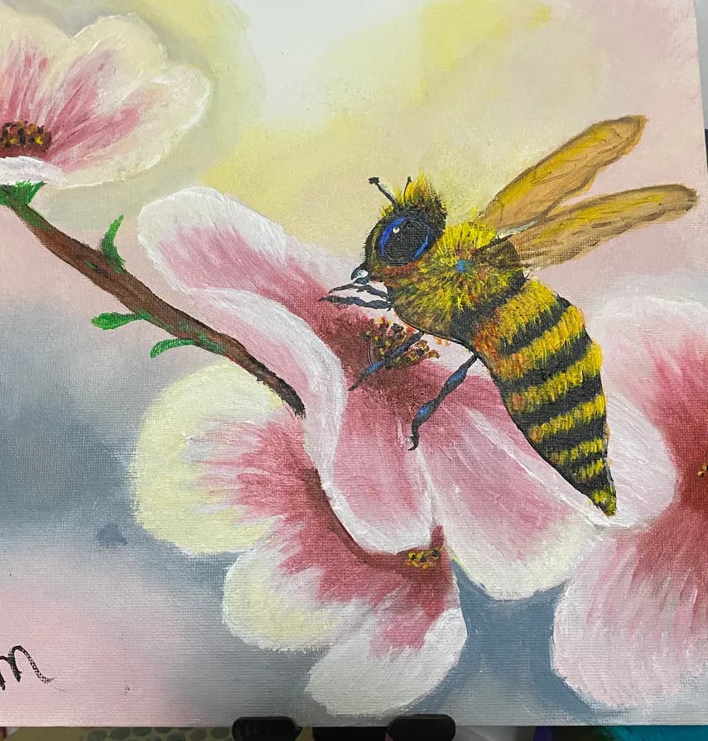 Bee on Flower Blossom