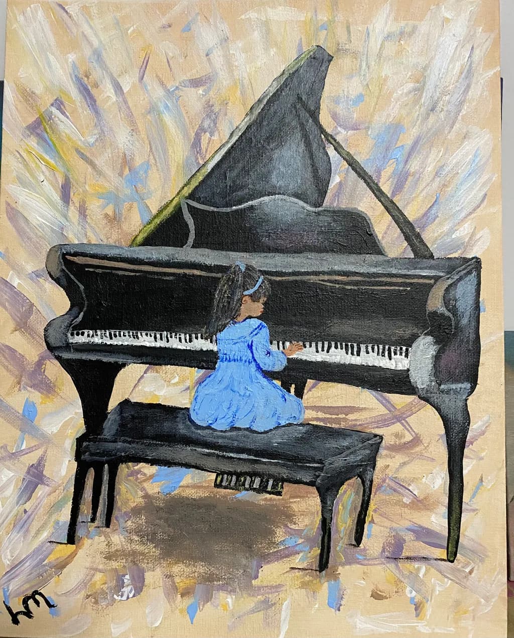 Girl at Grand Piano