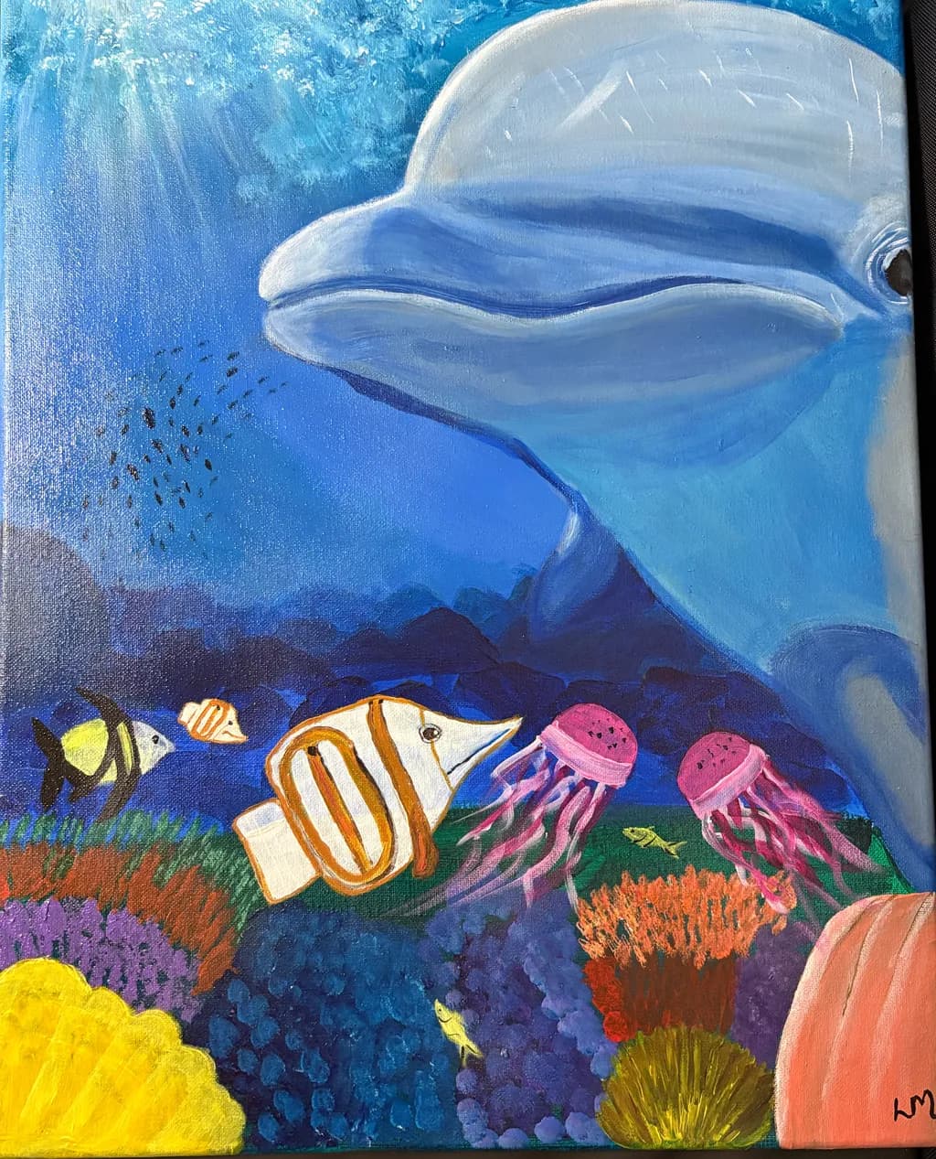 Underwater Dolphin Scene