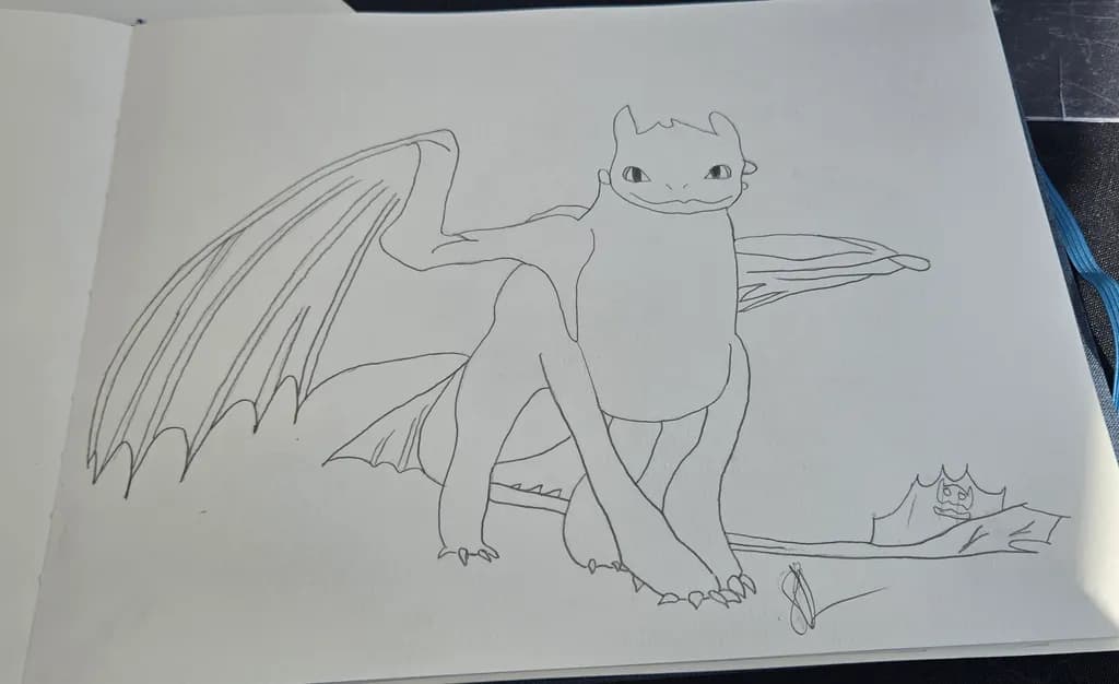 Winged Dragon Sketch