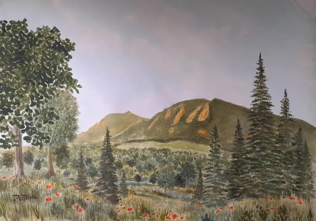 Mountain Landscape with Pines