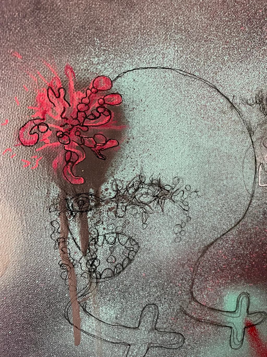 Abstract Skull Bloom