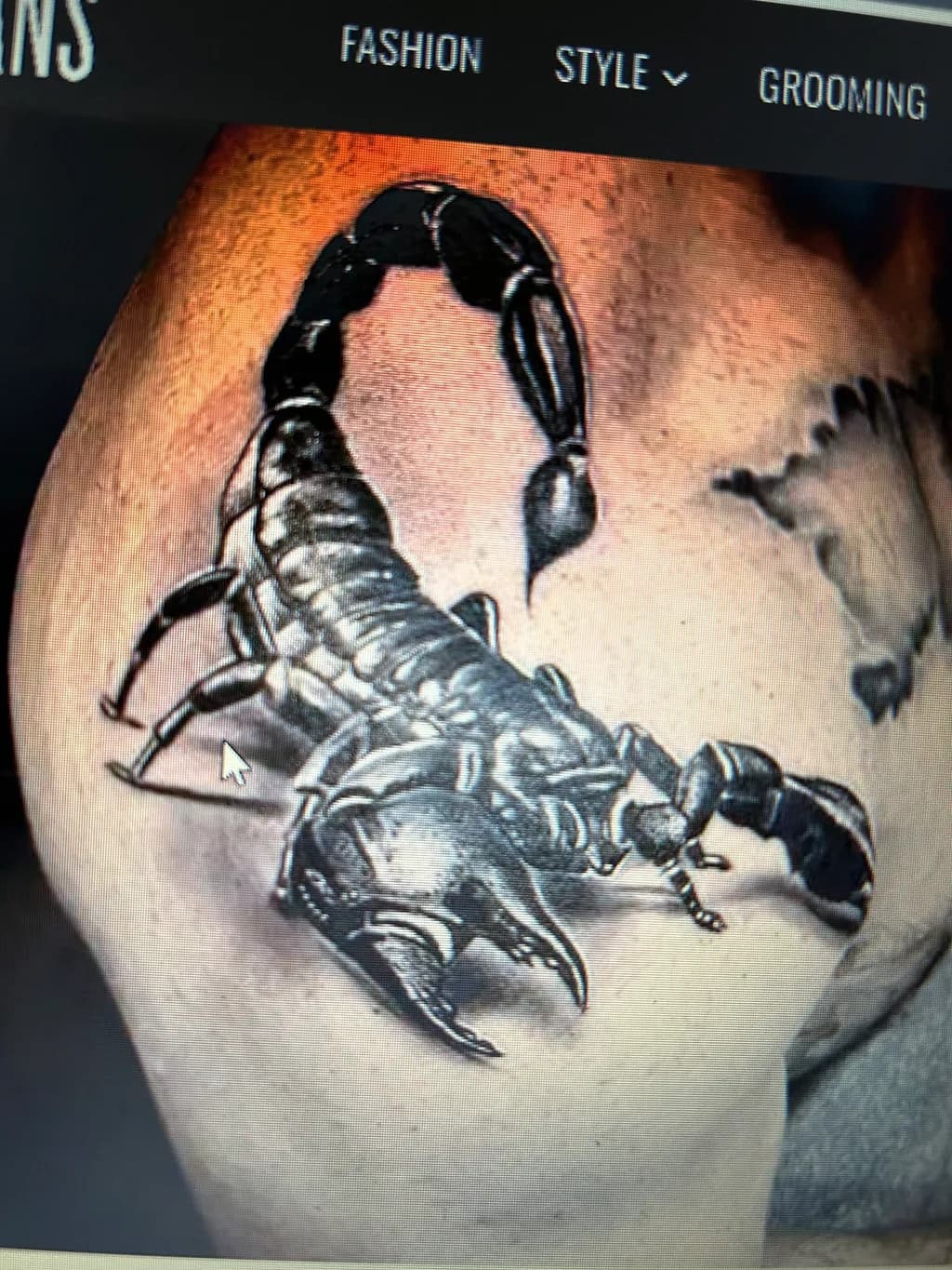 Armored Scorpion Tattoo