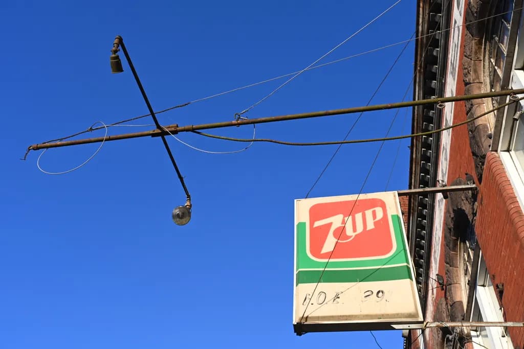 7UP Sign and Blue Sky