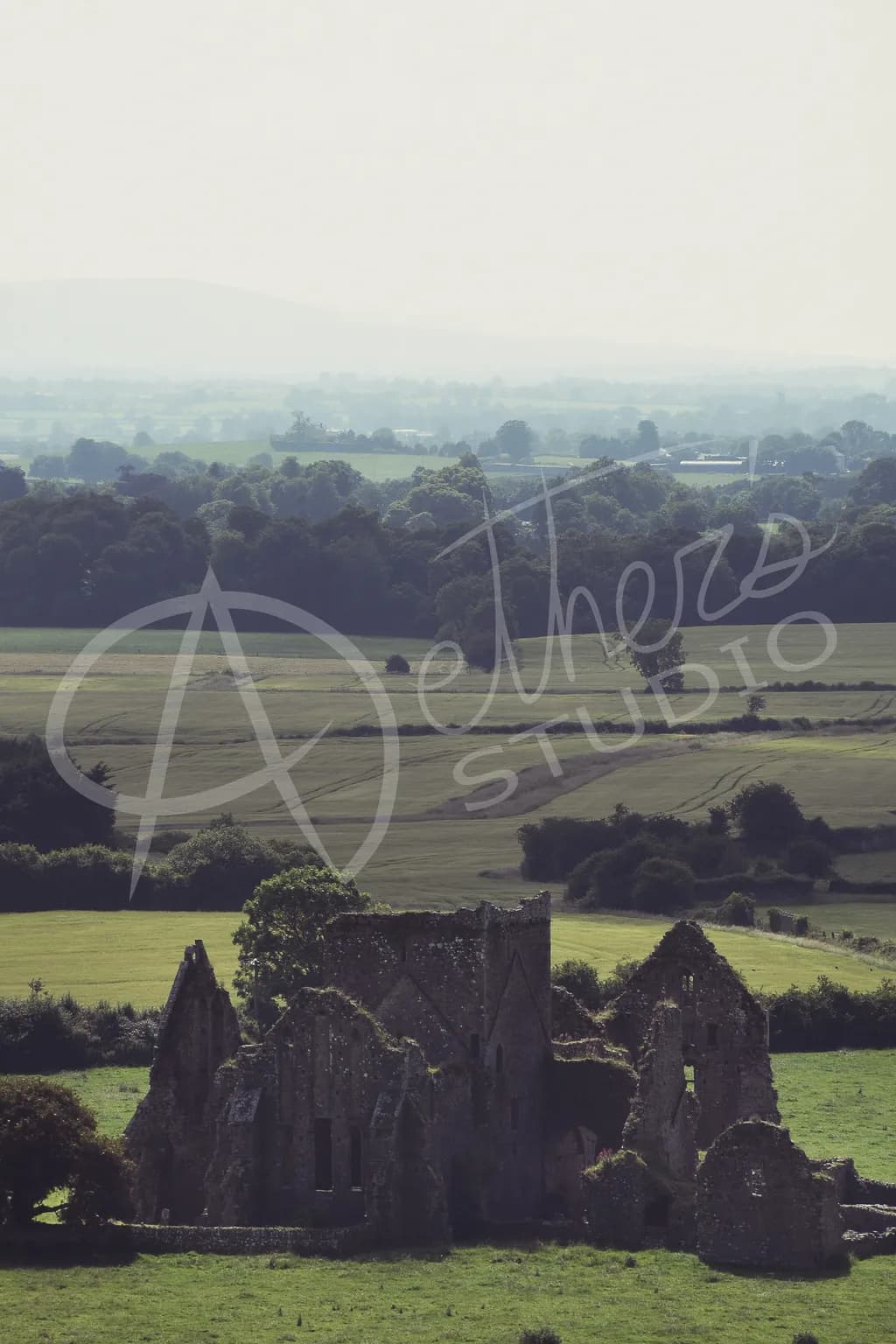 Ruined Abbey in Fields