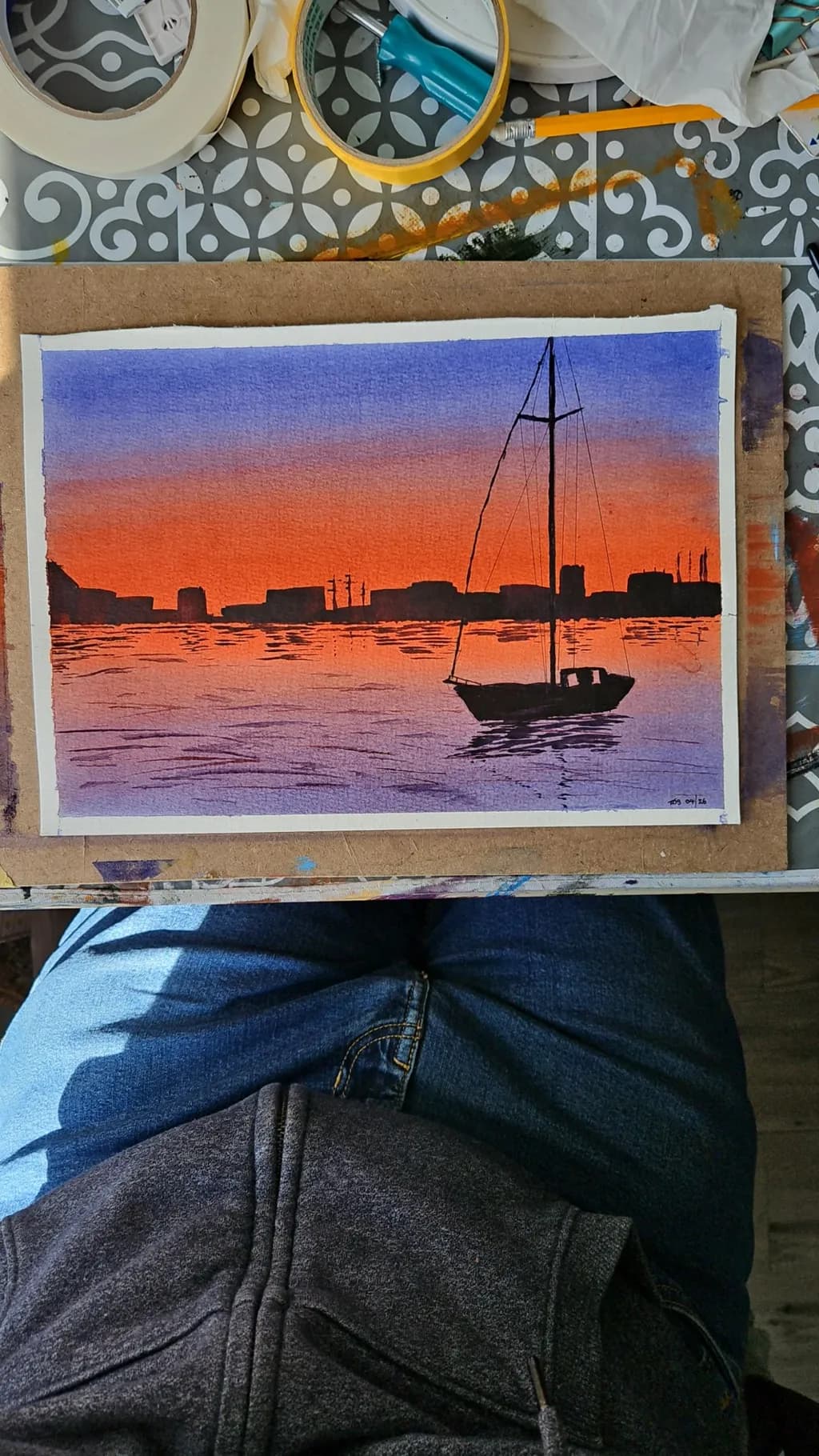 Sunset Sailboat Silhouette