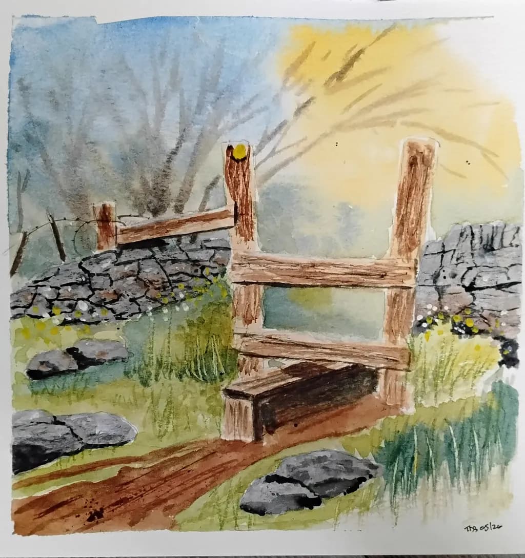 Rocky Pathway Fence