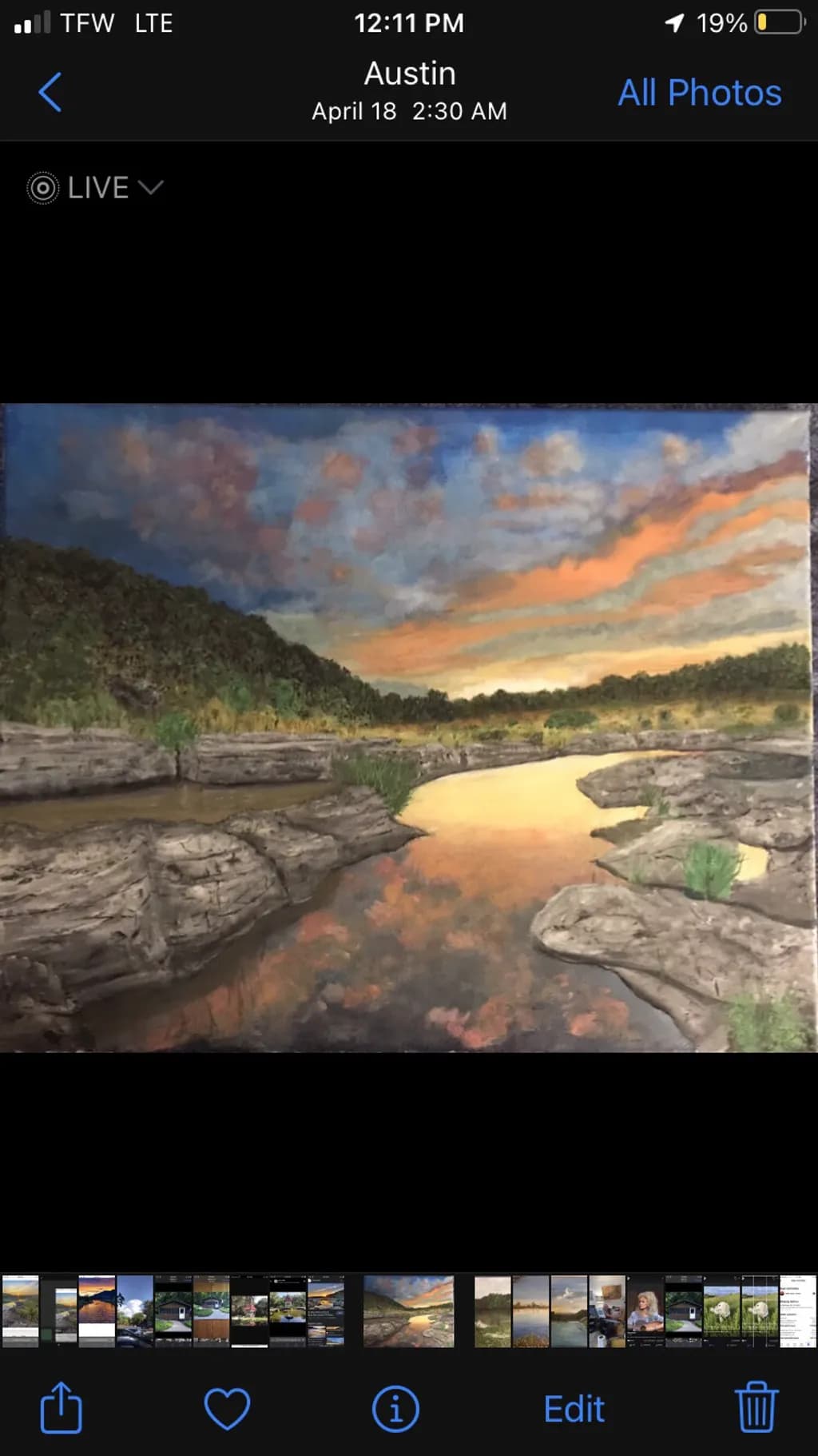 Sunset River Rocks