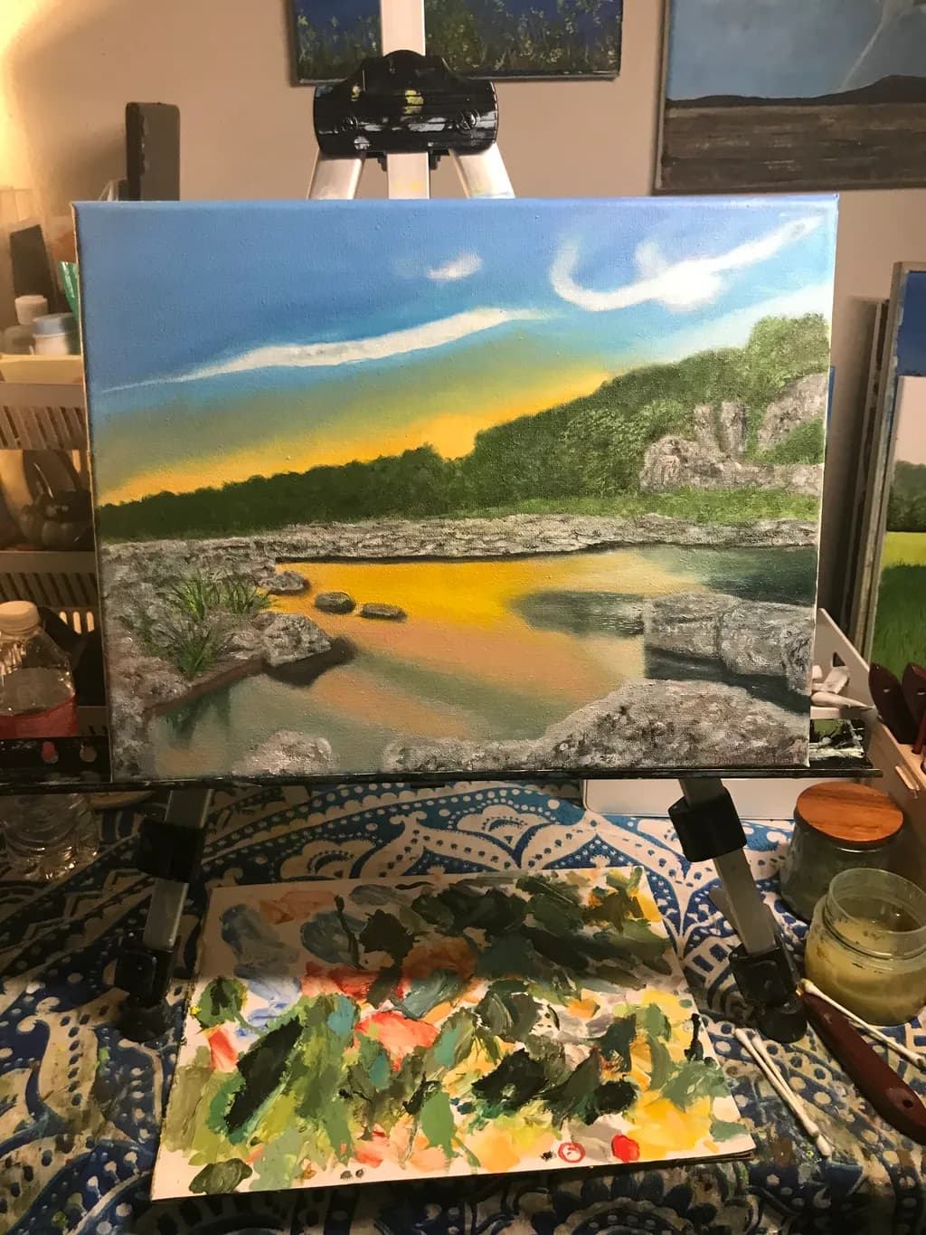 Sunset Over Rocky River