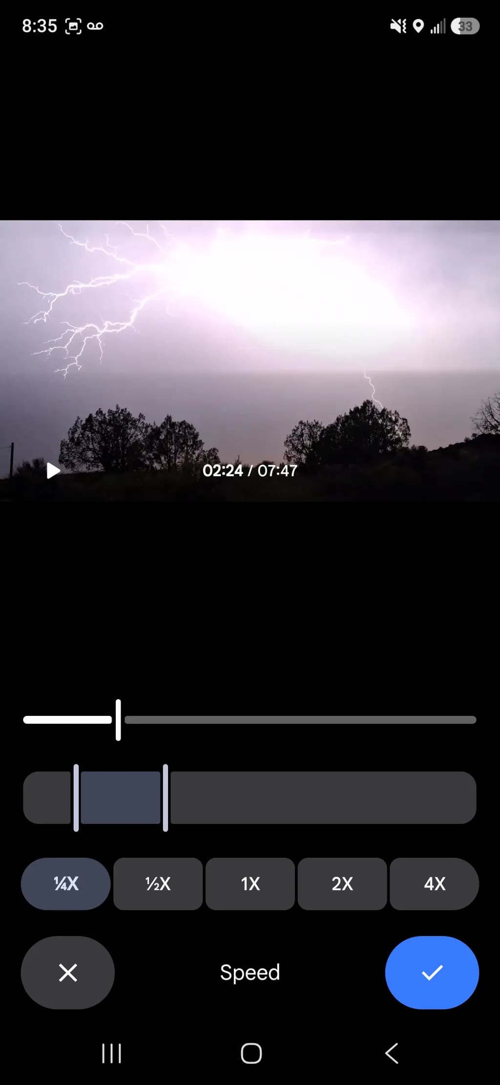 Lightning Over Trees