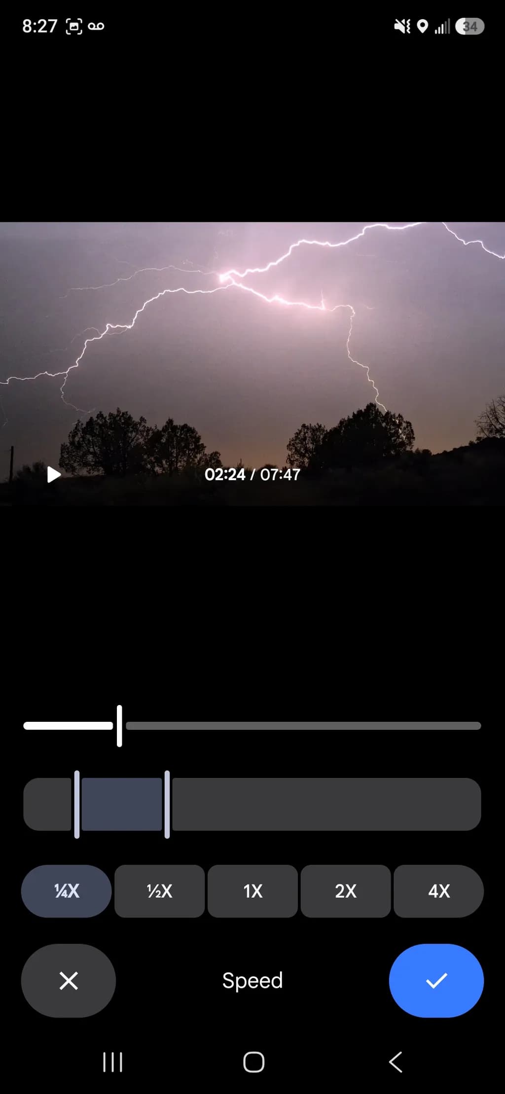 Lightning Over Trees