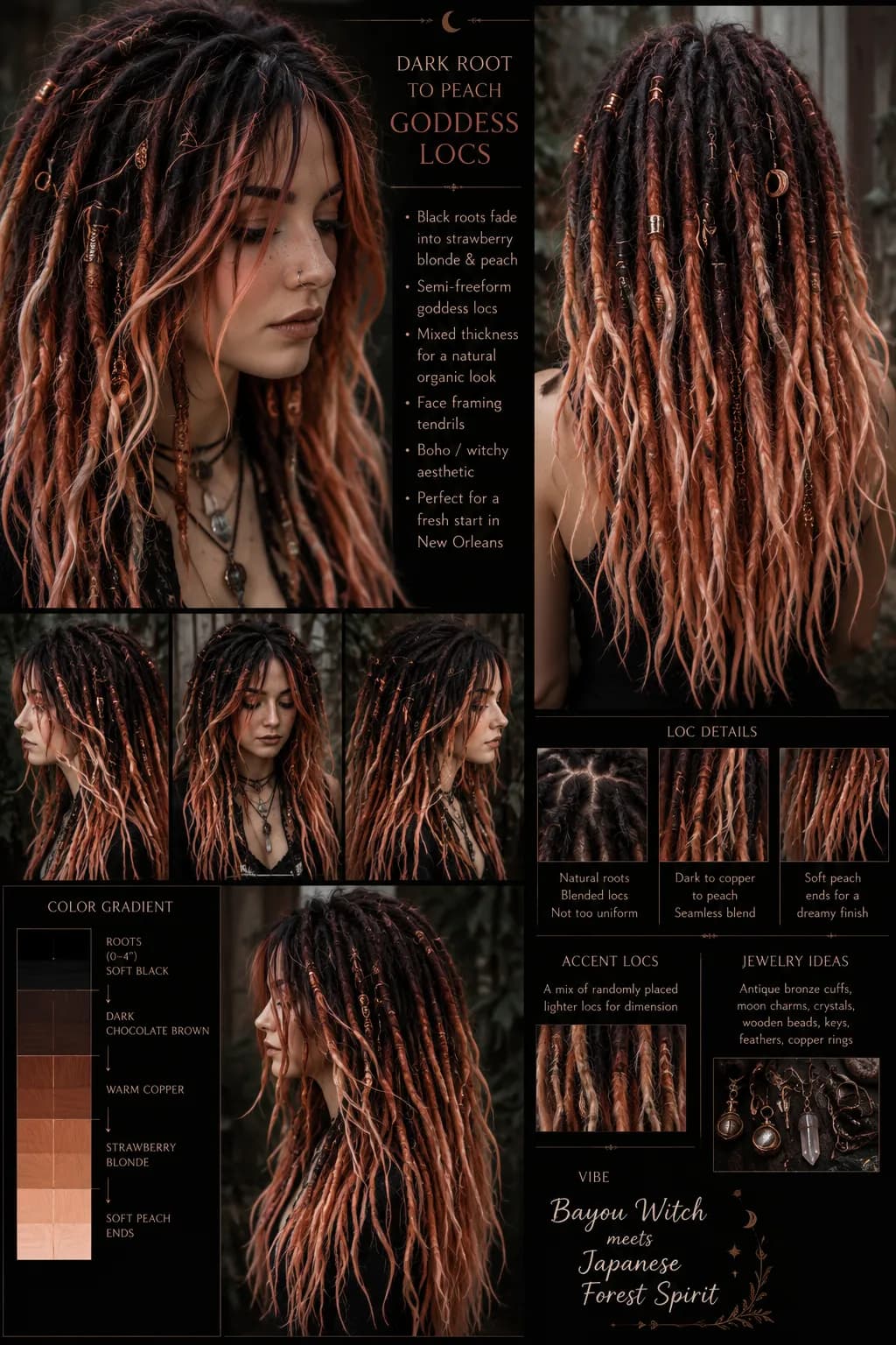 Goddess Locs Peach Fade