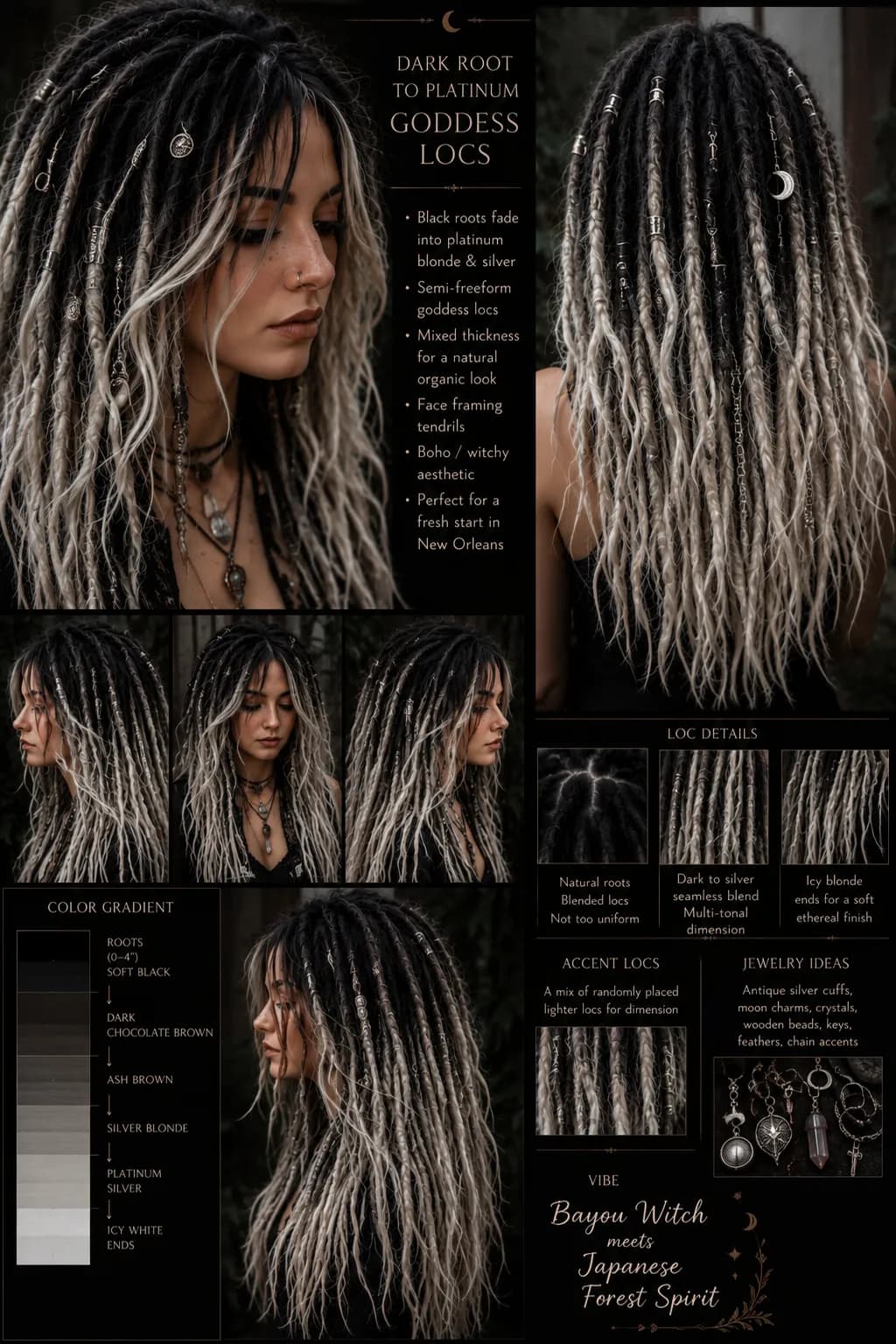 Goddess Locs Platinum Fade