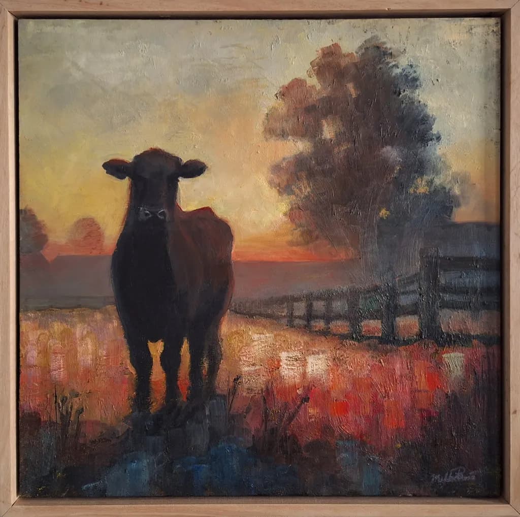 Cow at Sunset