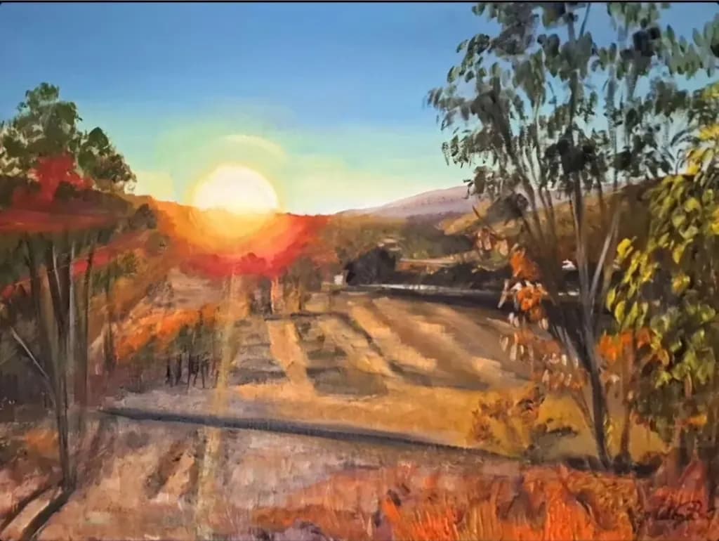 Autumn Sunset Landscape