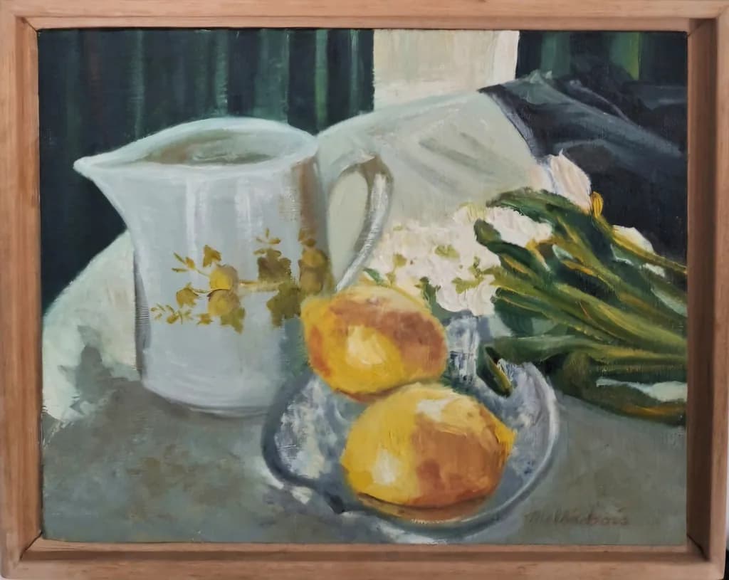 Lemons and Vase
