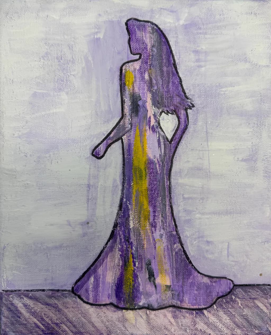 Purple Dress Silhouette