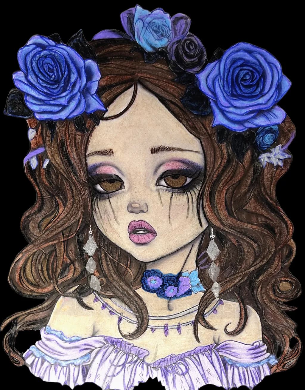 Blue Rose Portrait