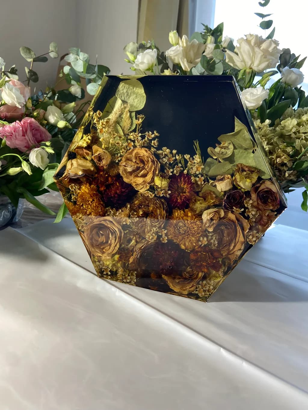 Hexagonal Dried Flowers