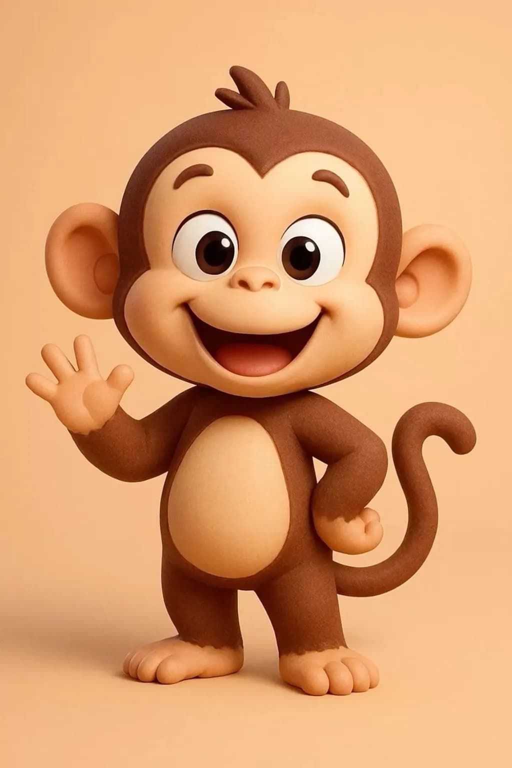 Cheerful Monkey Wave