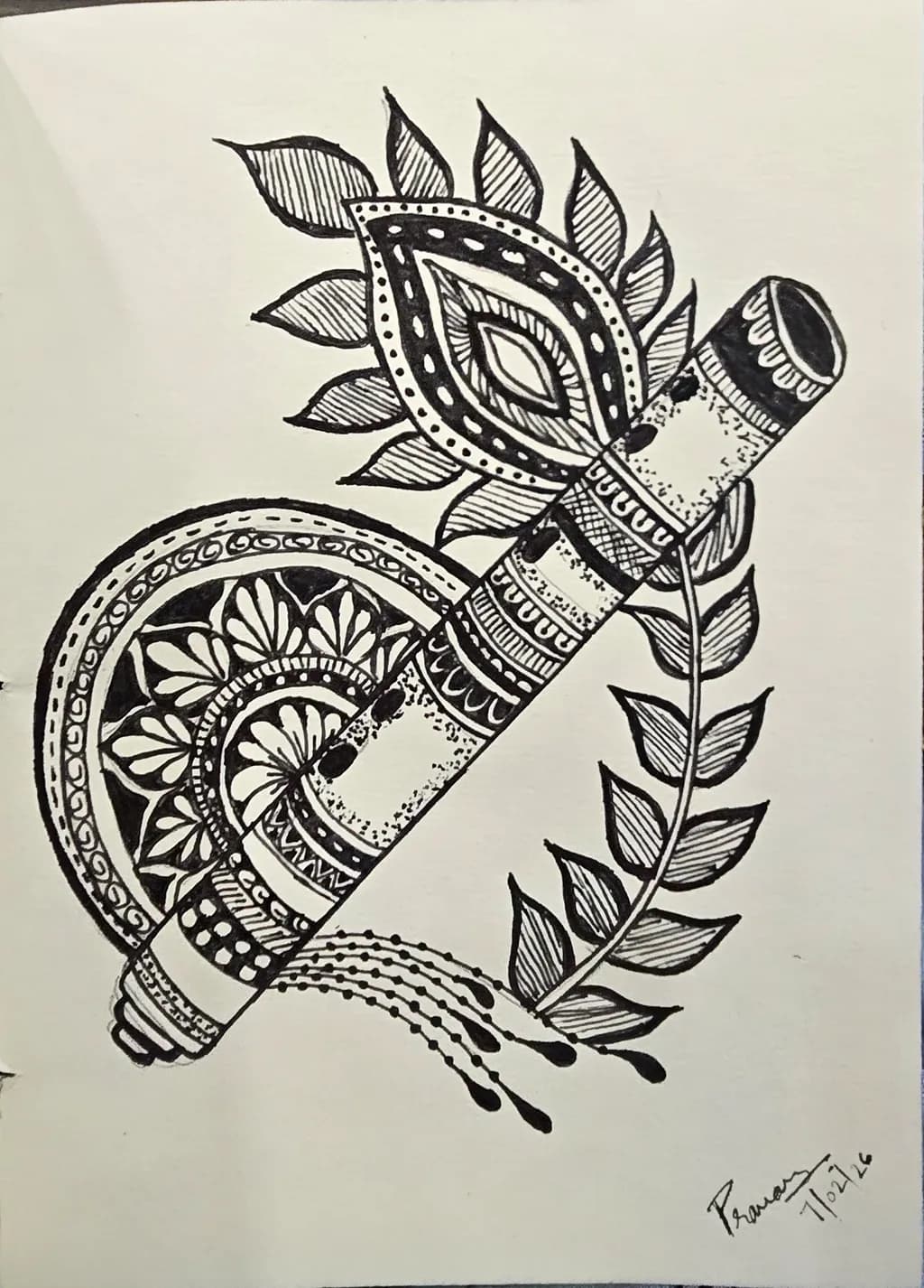 Decorated Flute Design
