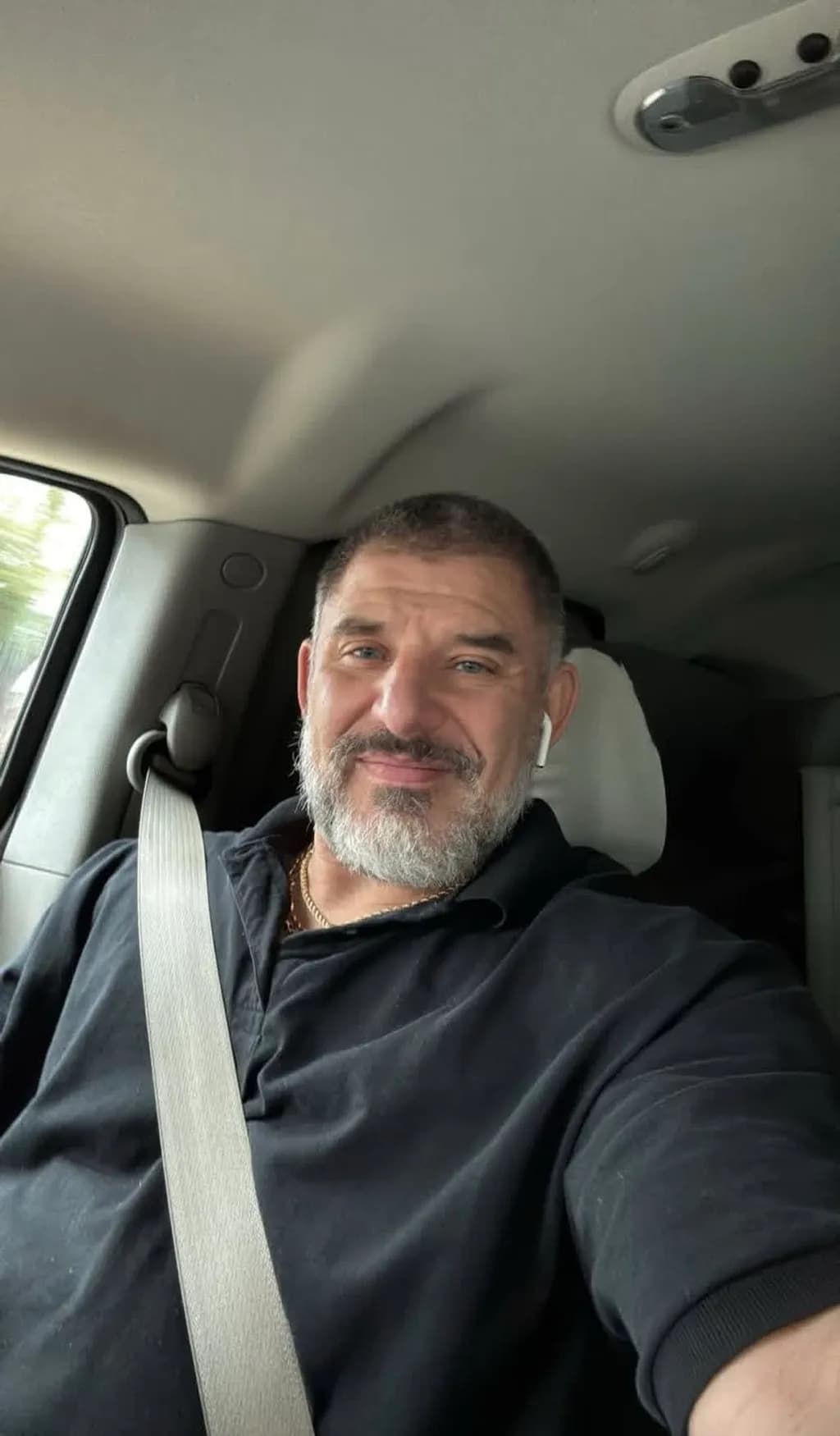 Bearded Man in Car