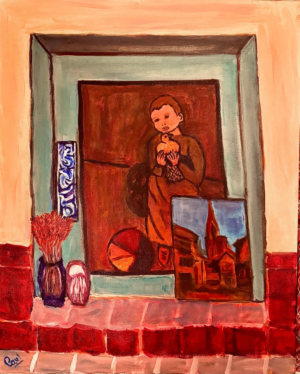 Child with Bird Portrait
