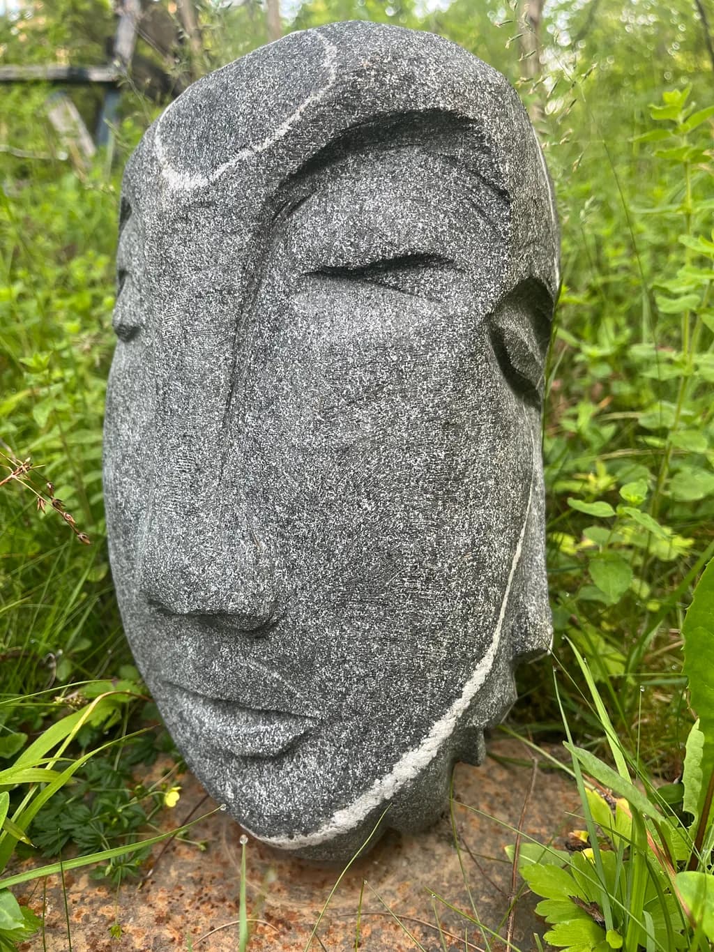Stone Faces Sculpture