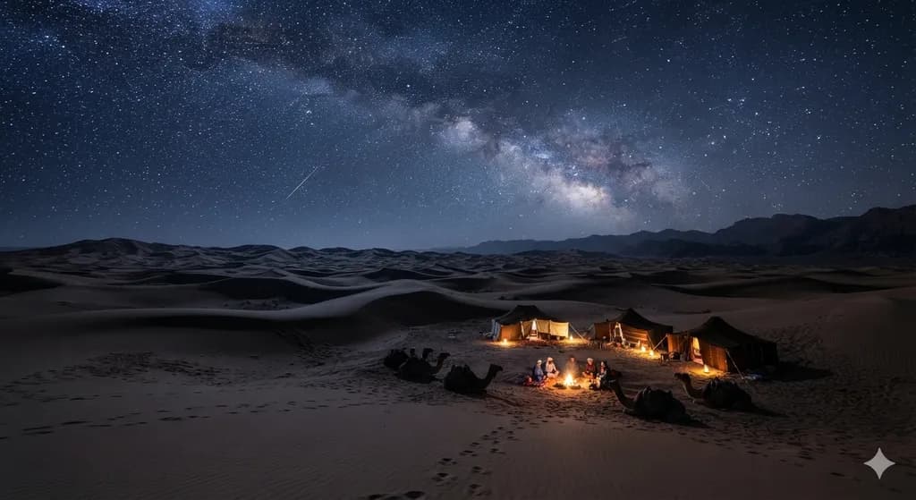 Desert Campfire Night