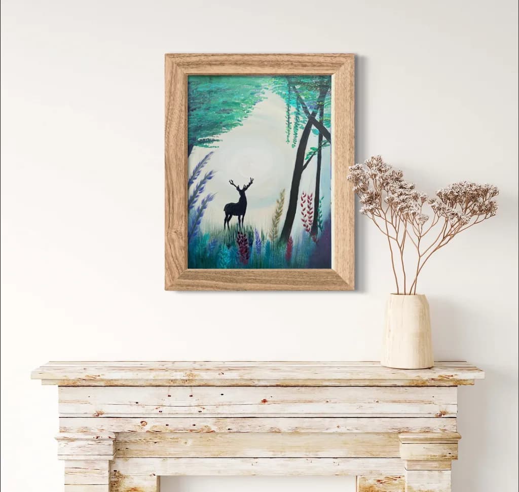 Forest Stag Silhouette
