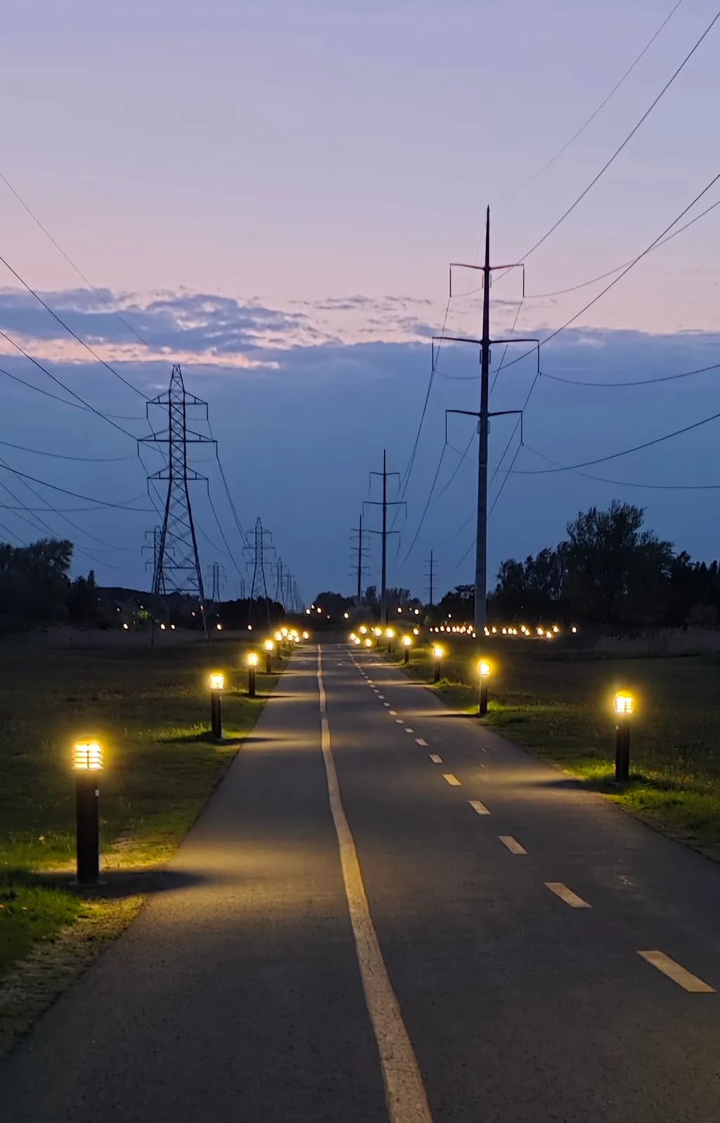 Empty Road at Dusk
