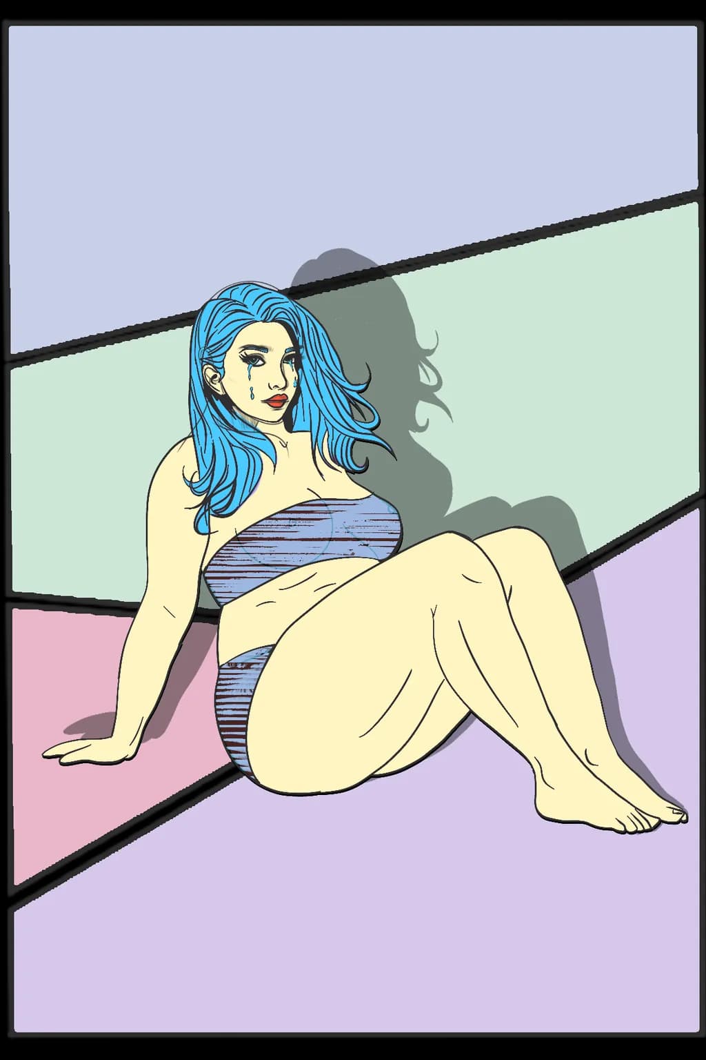 Blue Hair Woman