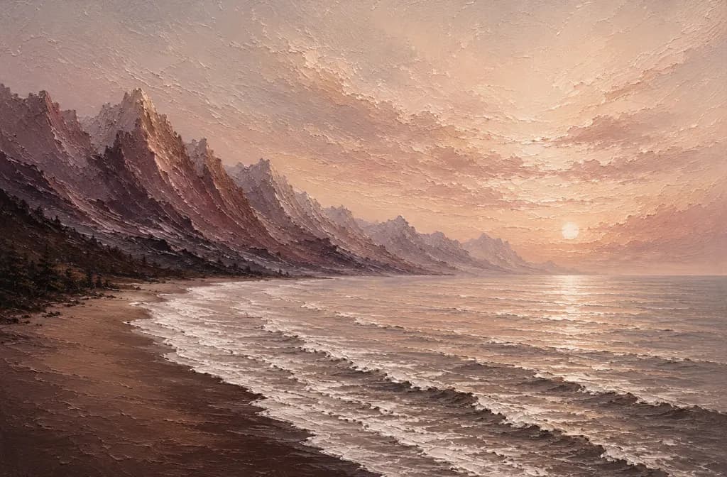 Mountain Beach Sunset