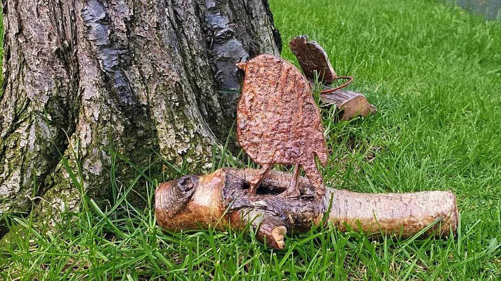 Rustic Bird on Log