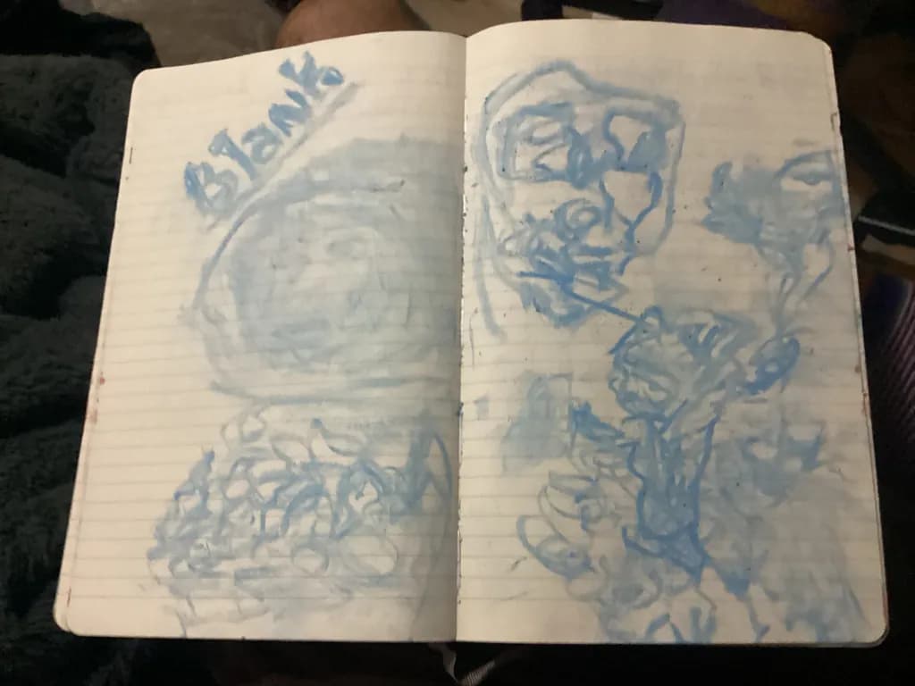 Blue Scribbles Notebook