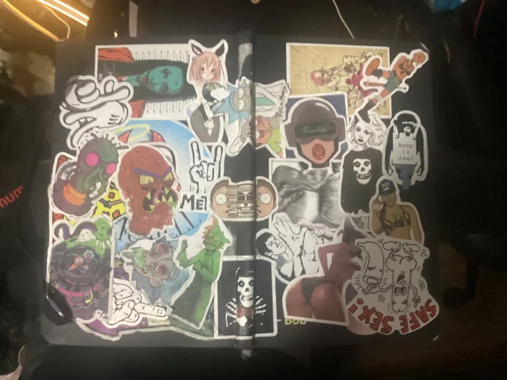 Sticker Collage Chaos