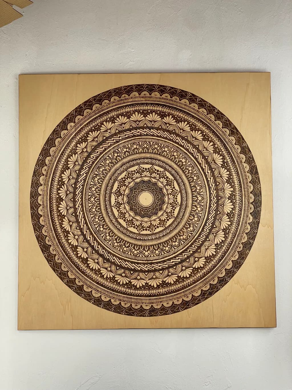 Wood Mandala Circle