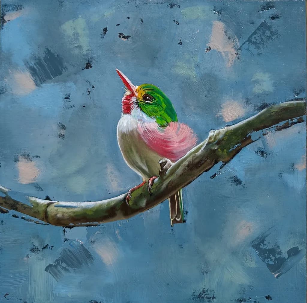 Colorful Bird on Branch