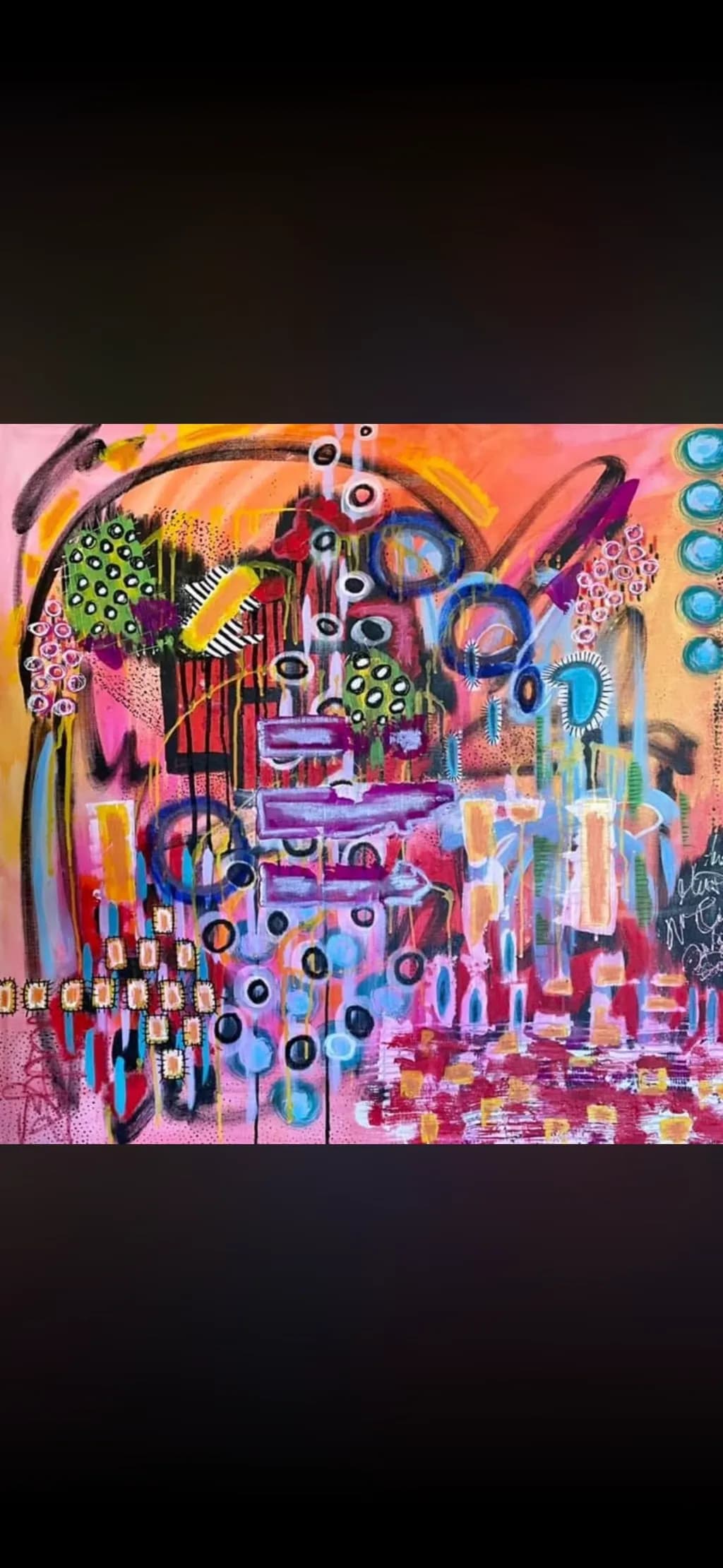 Abstract Circles Canvas