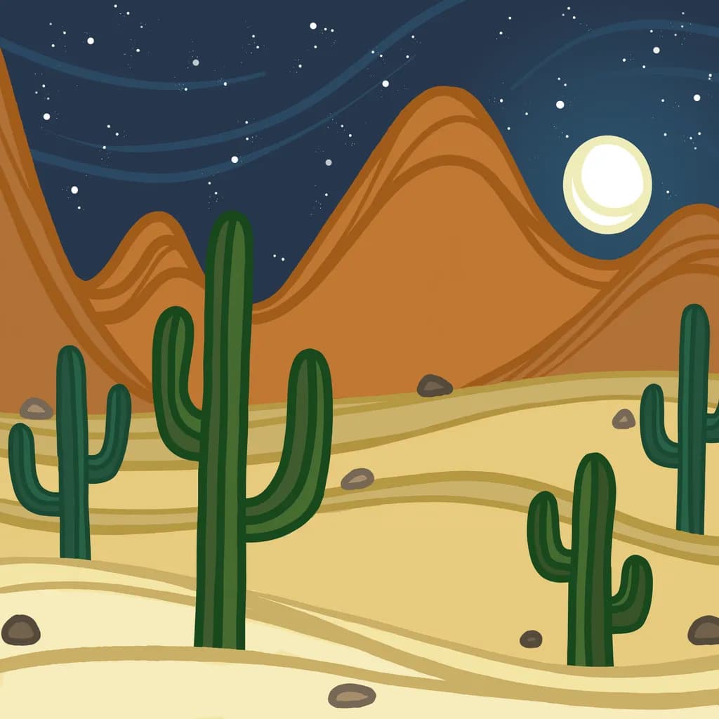 Desert Cacti Night