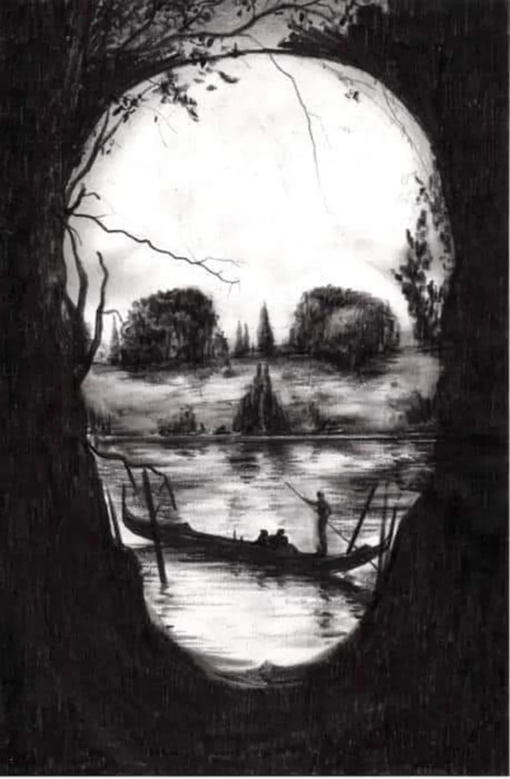 River Boat Illusion Skull
