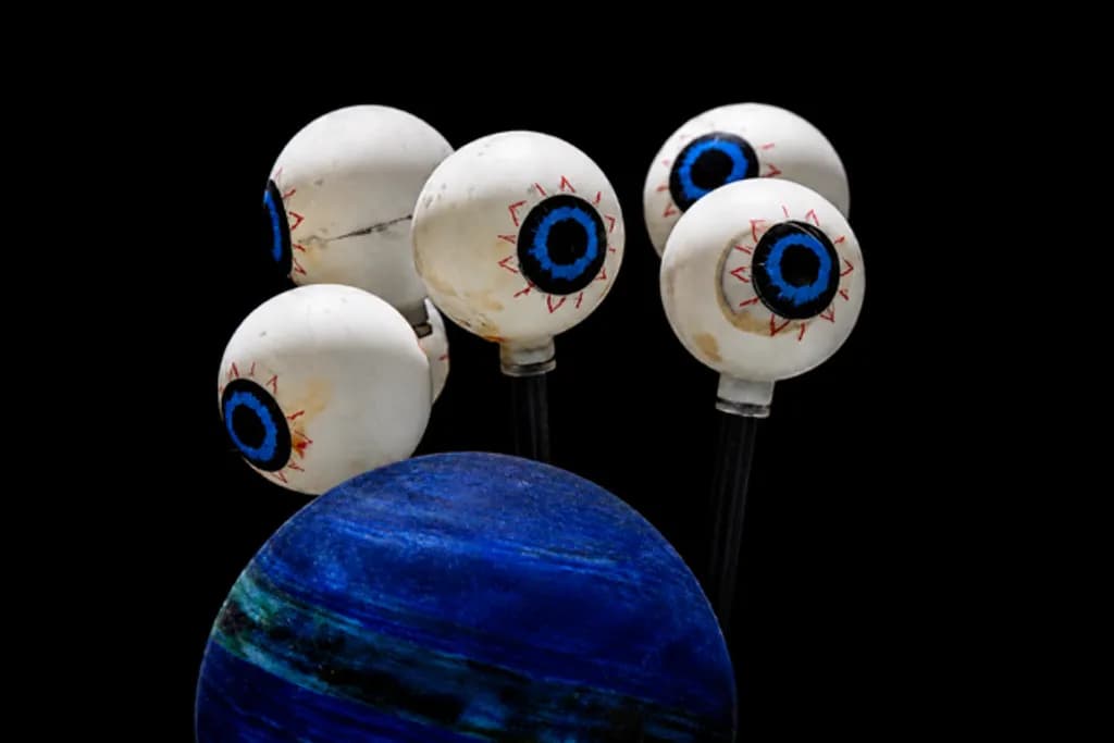 Eyeballs and Planet Sculpture