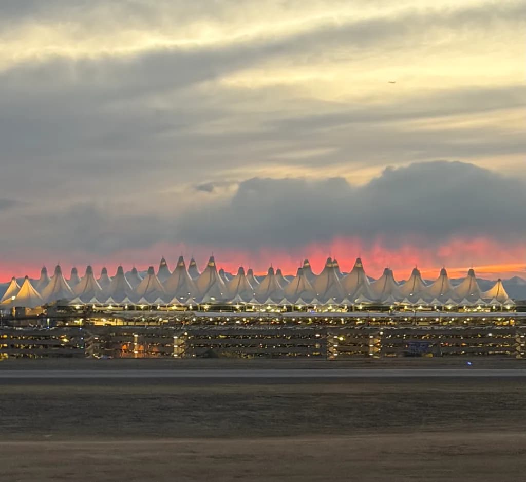 Denver Airport Sunset