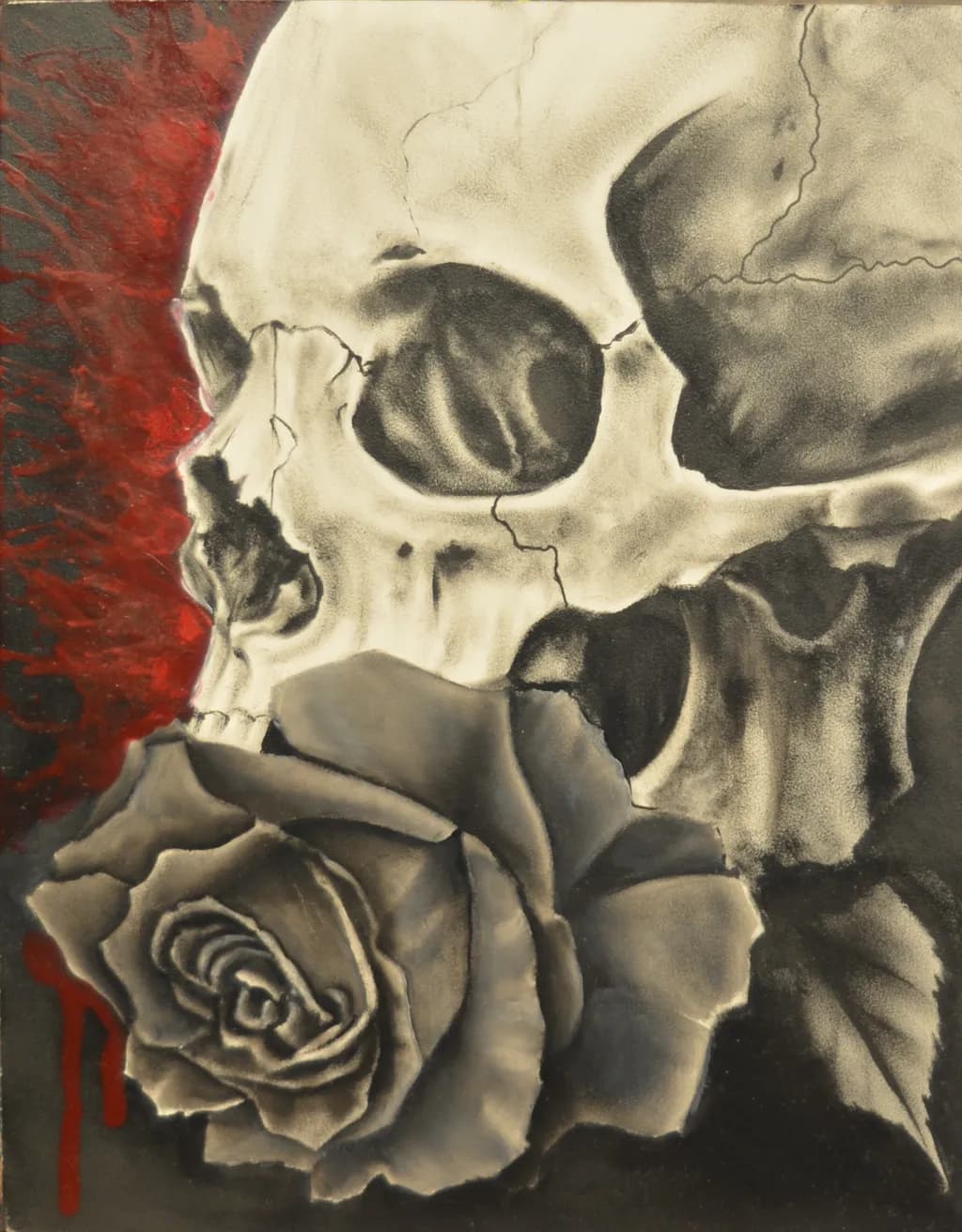 Skull with Rose
