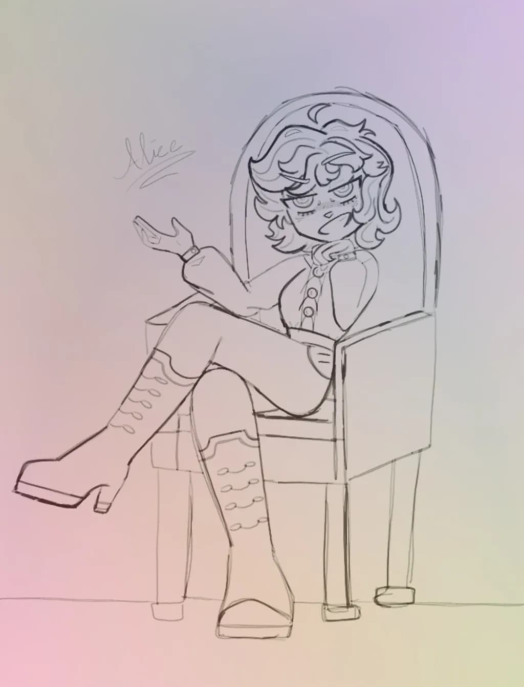 Alice on Throne